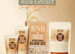 Skin Brightening Rice Facial Kit – 6-Step Whitening & Exfoliating Facial Set for Glowing Skin