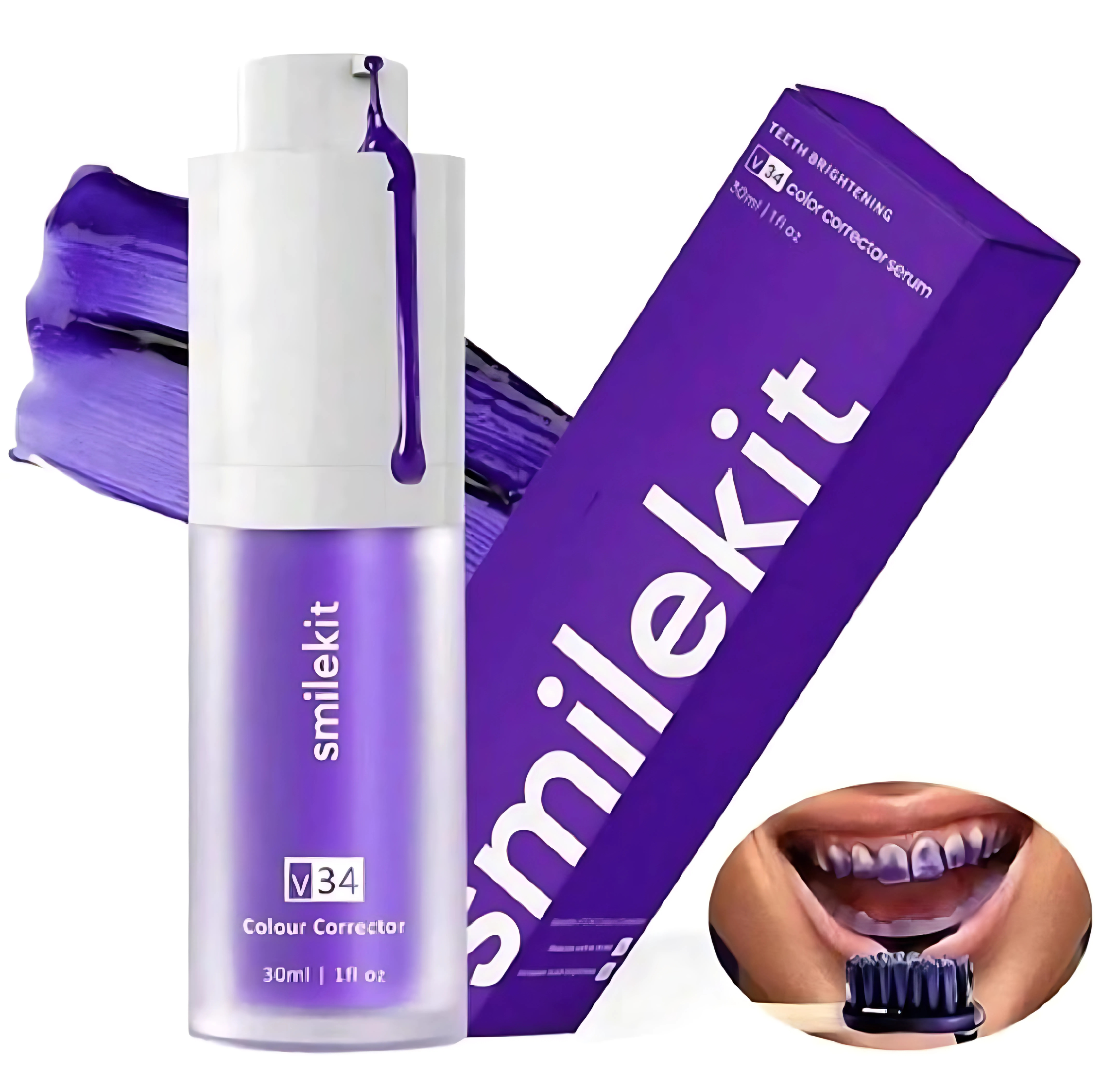 HiSmile V34 Purple Toothpaste – Advanced Teeth Brightening Formula